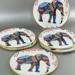 Glore Elephant Beyaz 6'li Servis Tabağı 26 cm