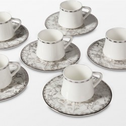 Koleksiyon Sufi Irısmano Türk Kahve Seti 6`Lı Gri 31000027888