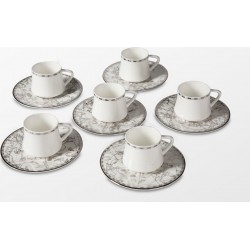Koleksiyon Sufi Irısmano Türk Kahve Seti 6`Lı Gri 31000027888