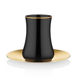 Koleksiyon Dervish Çay Seti 6'lı Mat Altın Siyah 31000040844