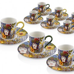 Lamedore  Milano Sıcılıan Baci 6 Kişilik Kahve Fincan Takımı