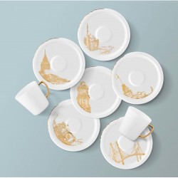 Koleksiyon Eseri istanbul 6'lı Nostalji Kahve Fincan Takımı