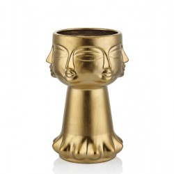 Lamedore Vıpola Gold Buddha Suratı Vazo 31CM 
