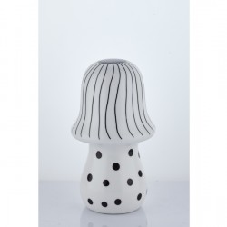 Lamedore Mushroom Altı Siyah Benekli Mantar Dekoratif 12X12X21 CM