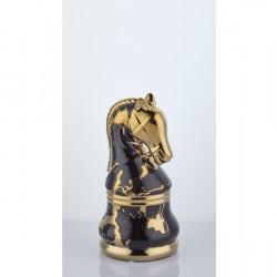 Lamedore Chess Siyah Gold At Taşı Büyük 11,7X11,7X23 CM Lamedore Chess Siyah Gold At Taşı Büyük 11,7X11,7X23 CM