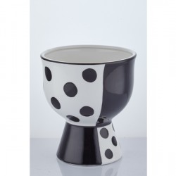 Lamedore Black Benek Desenli Vazo 18X18X19,5 CM Lamedore Black Benek Desenli Vazo 18X18X19,5 CM