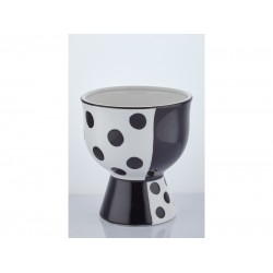 Lamedore Black Benek Desenli Vazo 18X18X19,5 CM