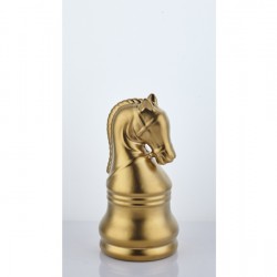 Lamedore Chess Mat Gold At Taşı Büyük 12X12X23 CM Lamedore Chess Mat Gold At Taşı Büyük 12X12X23 CM