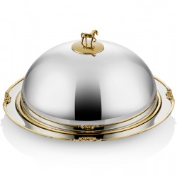 Lamedore Black Pearl Serisi At Figürlü Kapaklı Sunum Servis 32X25X5 CM Lamedore Black Pearl Serisi At Figürlü Kapaklı Sunum Servis 32X25X5 CM