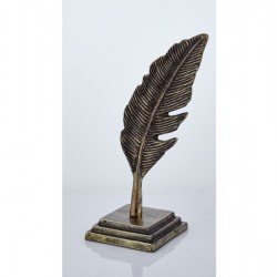 Lamedore Leaf  Yaprak Dekoratif Bronz Vıntage 9X9X23 CM 