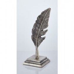 Lamedore Leaf Yaprak Dekoratif Silver Vıntage 9X9X23 CM