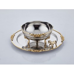 Lamedore Black Pearl Serisi At Figürlü Tepsili Kase 17X17X14 CM