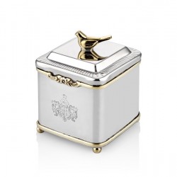 Lamedore Black Pearl Serisı Kuşlu Dikdörtgen Kavanoz 10X10X13 CM