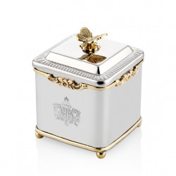 Lamedore Black Pearl Serisı Kelebekli Dikdörtgen Kavanoz 10X10X13 CM