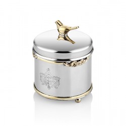 Lamedore Black Pearl Serisı Kuşlu Oval Kavanoz 11X12X16 CM