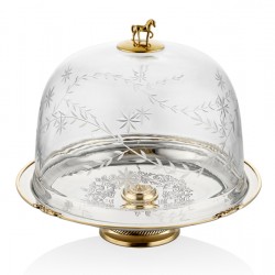 Lamedore Black Pearl Serisi At Figürlü Büyük Boy Cam Kapaklı Kek Standı 31X31X32 CM Lamedore Black Pearl Serisi At Figürlü Büyük Boy Cam Kapaklı Kek Standı 31X31X32 CM