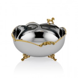 Lamedore Black Pearl Serisi At Figürlü Geniş Dekoratif Kase 18X18X9 CM Lamedore Black Pearl Serisi At Figürlü Geniş Dekoratif Kase 18X18X9 CM