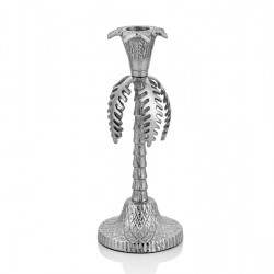 Lamedore Areca Palm Palmiye Şekilli Silver Mumluk 8x22 Lamedore Areca Palm Palmiye Şekilli Silver Mumluk 8x22