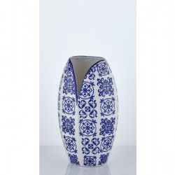 Lamedore Blue Blanc Küçük Vazo 15X12X25 CM Lamedore Blue Blanc Küçük Vazo 15X12X25 CM