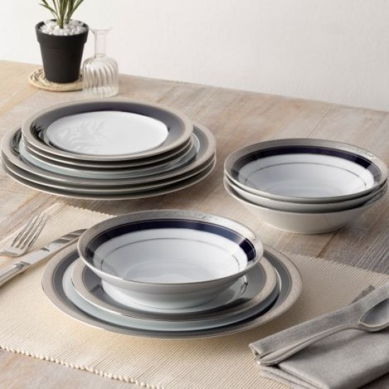 Noritake Crestwood Cobalt Platinum 29 Parça Yemek Takımı