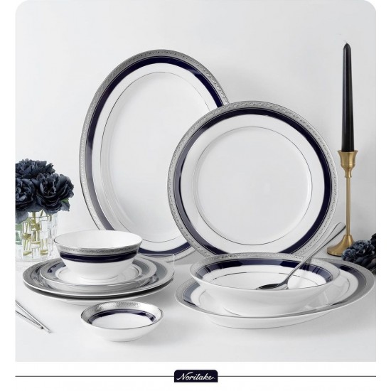 Noritake Crestwood Cobalt Platinum 54 Parça Yemek Takımı Noritake Crestwood Cobalt Platinum 54 Parça Yemek Takımı