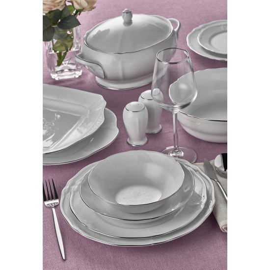 Noritake Prıncess Bouquet Platinum 54 Parça Yemek Takımı