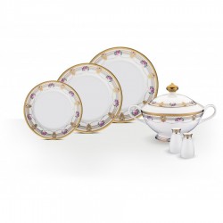 Porio Lucca 74 Parça Bonechina Suplalı Yemek Takımı Porio Lucca 74 Parça Bonechina Suplalı Yemek Takımı