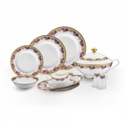 Porio Milano 74 Parça Bone China Suplalı Yemek Takımı