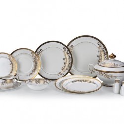Porio Genova 74 Parça Bonechina Suplalı Yemek Takımı Porio Genova 74 Parça Bonechina Suplalı Yemek Takımı