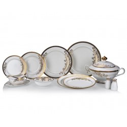 Porio Genova 74 Parça Bonechina Suplalı Yemek Takımı Porio Genova 74 Parça Bonechina Suplalı Yemek Takımı