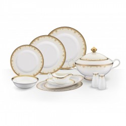 Porio Rimini 74 Parça Bonechina Suplalı Yemek Takımı Porio Rimini 74 Parça Bonechina Suplalı Yemek Takımı