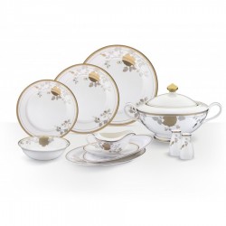 Porio Rome 74 Parça Bonechina Suplalı Yemek Takımı Porio Rome 74 Parça Bonechina Suplalı Yemek Takımı