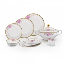 Porio Torino 74 Parça Bonechina Suplalı Yemek Takımı Porio Torino 74 Parça Bonechina Suplalı Yemek Takımı