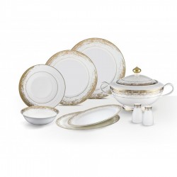 Porio Verona 74 Parça Bonechina Suplalı Yemek Takımı Porio Verona 74 Parça Bonechina Suplalı Yemek Takımı