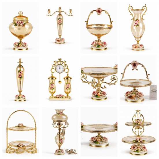 Capodimonte Murona İki Katlı İkramalık 40*30*22 CM