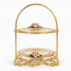 Capodimonte Murona İki Katlı İkramlık 40*30 CM