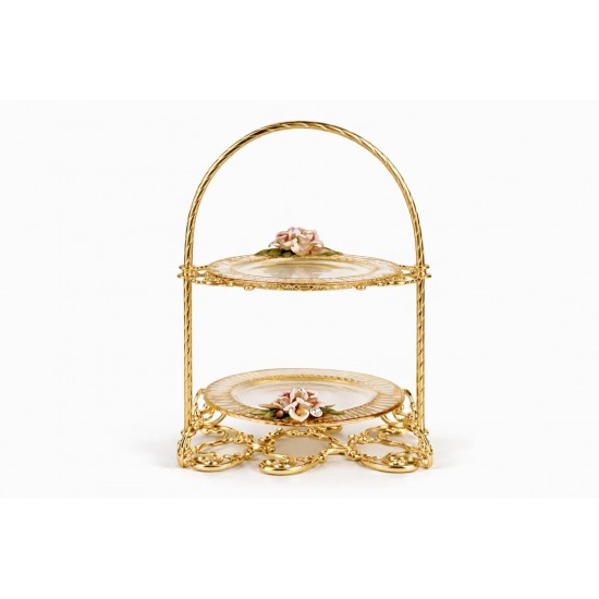 Capodimonte Murona İki Katlı İkramlık 40*30 CM