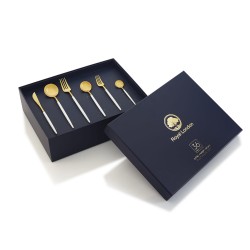 Royal London Windsor Beyaz Titanyum Gold 36 Parça Çatal Kaşık Bıçak Seti