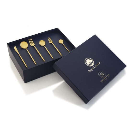 Royal London Windsor Titanyum Gold 36 Parça Çatal Kaşık Bıçak Seti