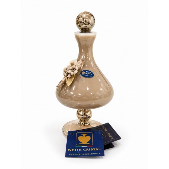 WHİTE CRİSTAL CAPPUCİNO MURANO ŞİŞE 24 CM WHİTE CRİSTAL CAPPUCİNO MURANO ŞİŞE 24 CM