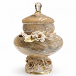WHİTE CRİSTAL MİELE MURANO KAPAKLI ŞEKERLİK 31 CM