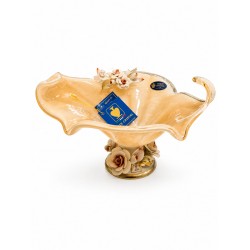 WHİTE CRİSTAL AMBER MURANO GONDOL 17*35 CM