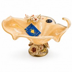 WHİTE CRİSTAL AMBER MURANO GONDOL 17*35 CM