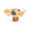 WHİTE CRİSTAL AMBER MURANO GONDOL 17*35 CM