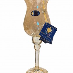 WHİTE CRİSTAL CAPPUCİNO MURANO ŞAMDAN 32 CM