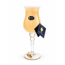 WHİTE CRİSTAL AMBER MURANO ŞAMDAN 32 CM