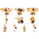 WHİTE CRİSTAL AMBER MURANO VAZO 38 CM