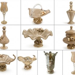 WHİTE CRİSTAL CAPPUCİNO MURANO KAPAKLI ŞEKERLİK 31 CM WHİTE CRİSTAL CAPPUCİNO MURANO KAPAKLI ŞEKERLİK 31 CM