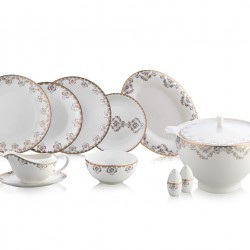 Royal London  Beverley Bone China 86.Parça Yemek Takımı 