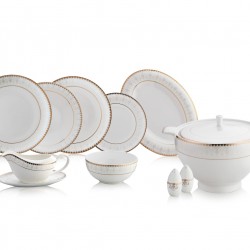 Royal London Clandon  Bone China 86.Parça Yemek Takımı 